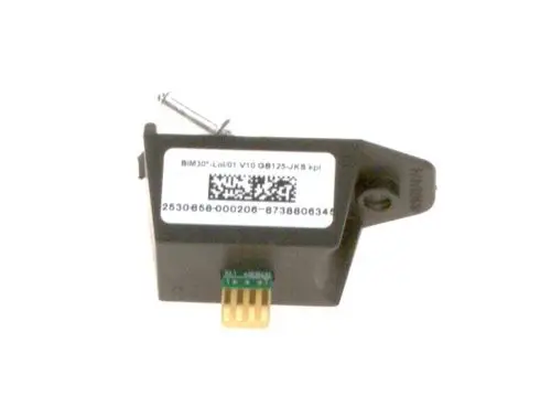 Bosch Modul mit Stecker und mehreren Anschlüssen, gekennzeichnet mit Seriennummer und QR-Code, in schwarzem Gehäuse.
